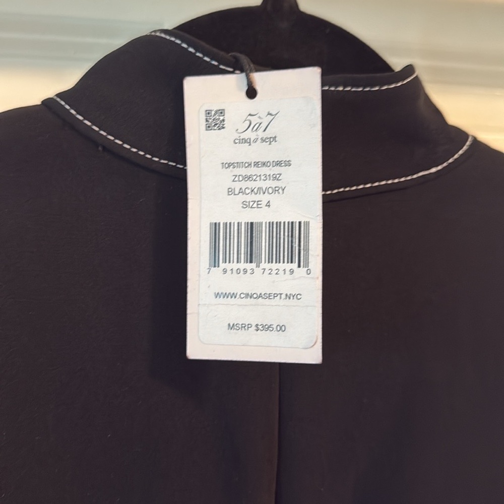 Cinq a sept Elegant Black Ruffle Sleeve Dress 4 - Picture 5 of 9